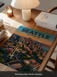 Space Needle Seattle Sonnenuntergang