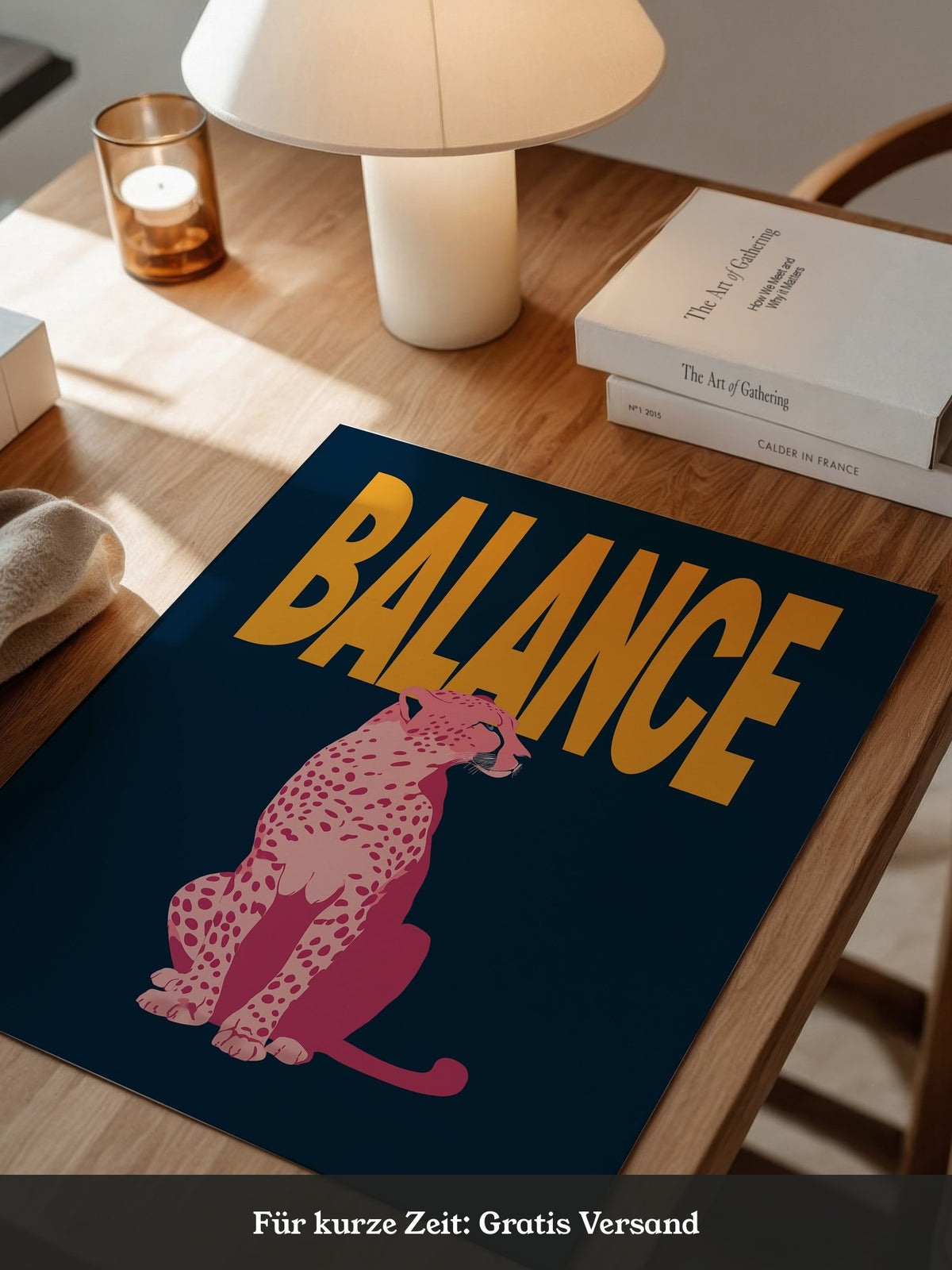 Rosa Gepard Balance Grafik