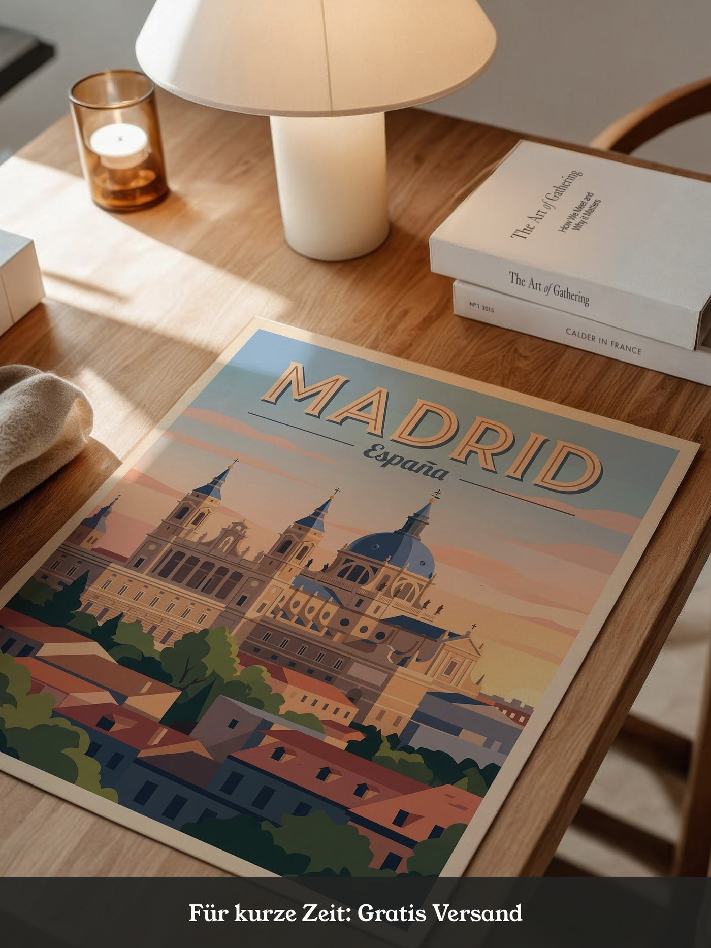 Madrid Skyline Pastellstimmung
