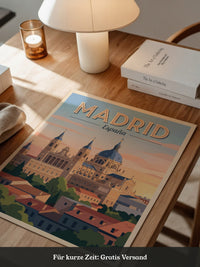 Madrid Skyline Pastellstimmung