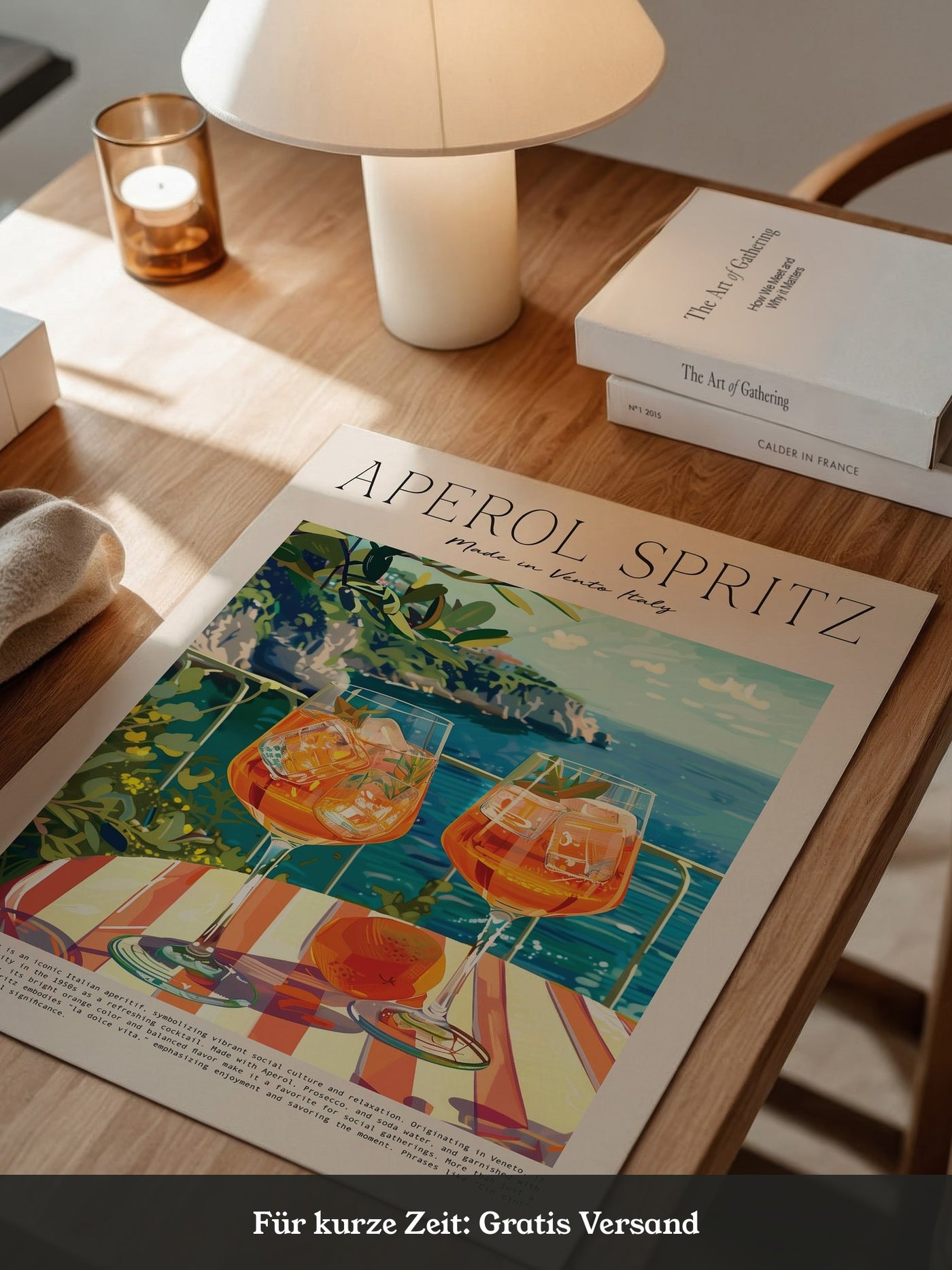 Aperol Sommerdrink Illustration Meerblick