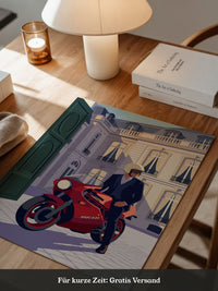 Roter Sportwagen Poster Illustration