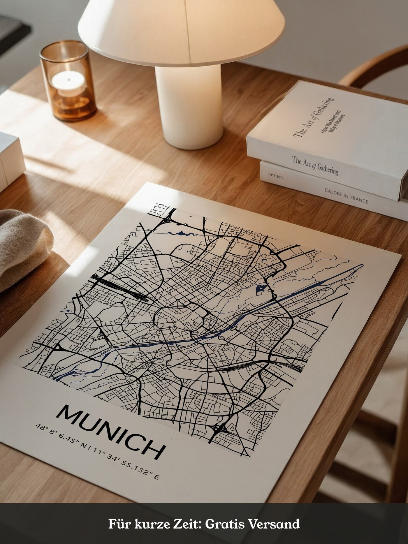 München Stadtplan minimalistisch