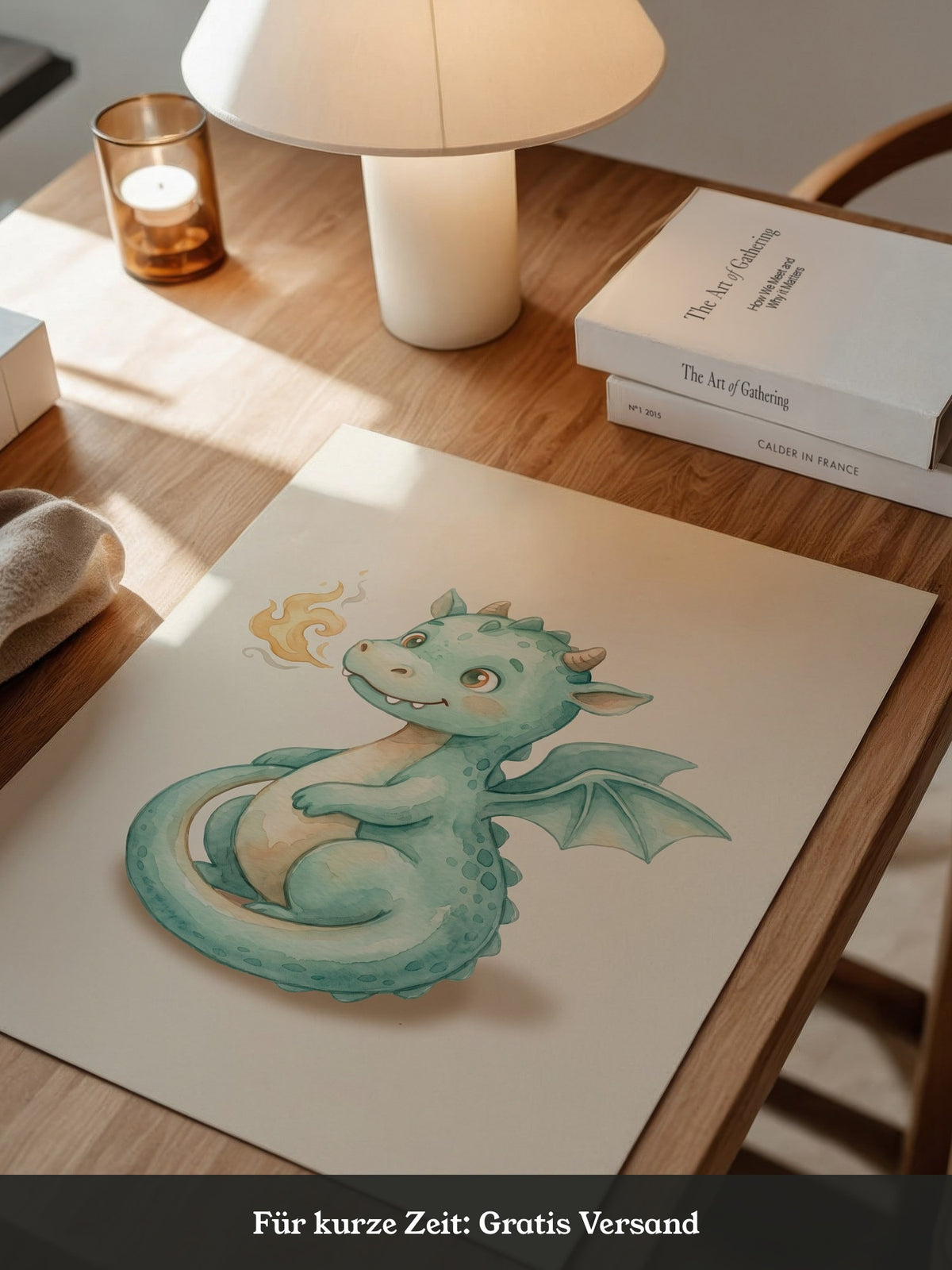 Drachenbaby in Aquarellmint