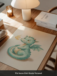 Drachenbaby in Aquarellmint