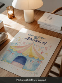 Zirkuszelt Aquarell Pastellfarben