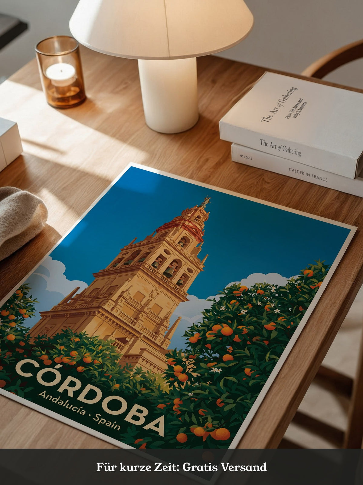 Córdoba Turm Orangenbäume Vintage