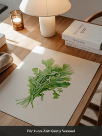 Rucola Aquarell Grünnuancen