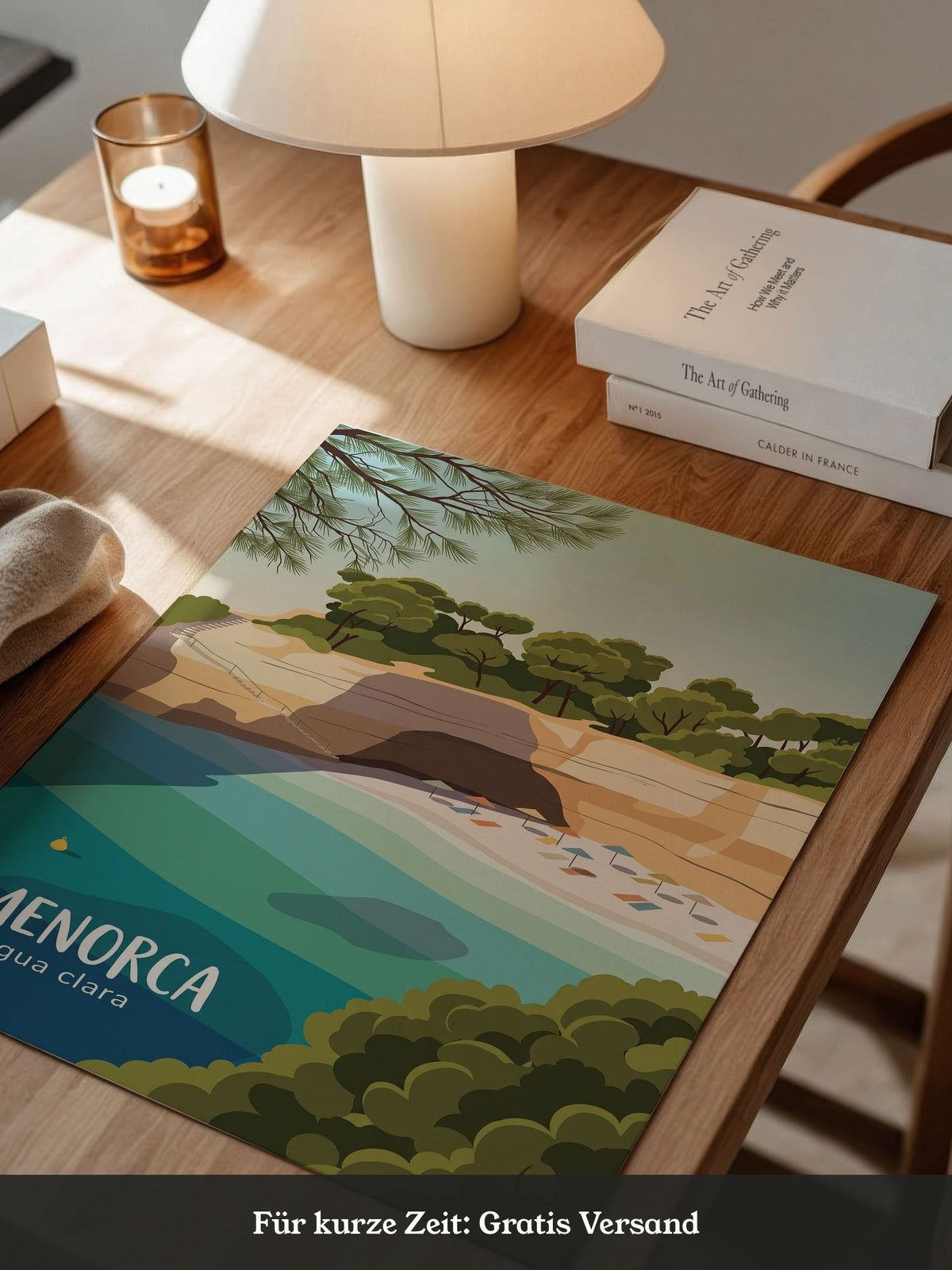 Menorca Strandbucht Illustration