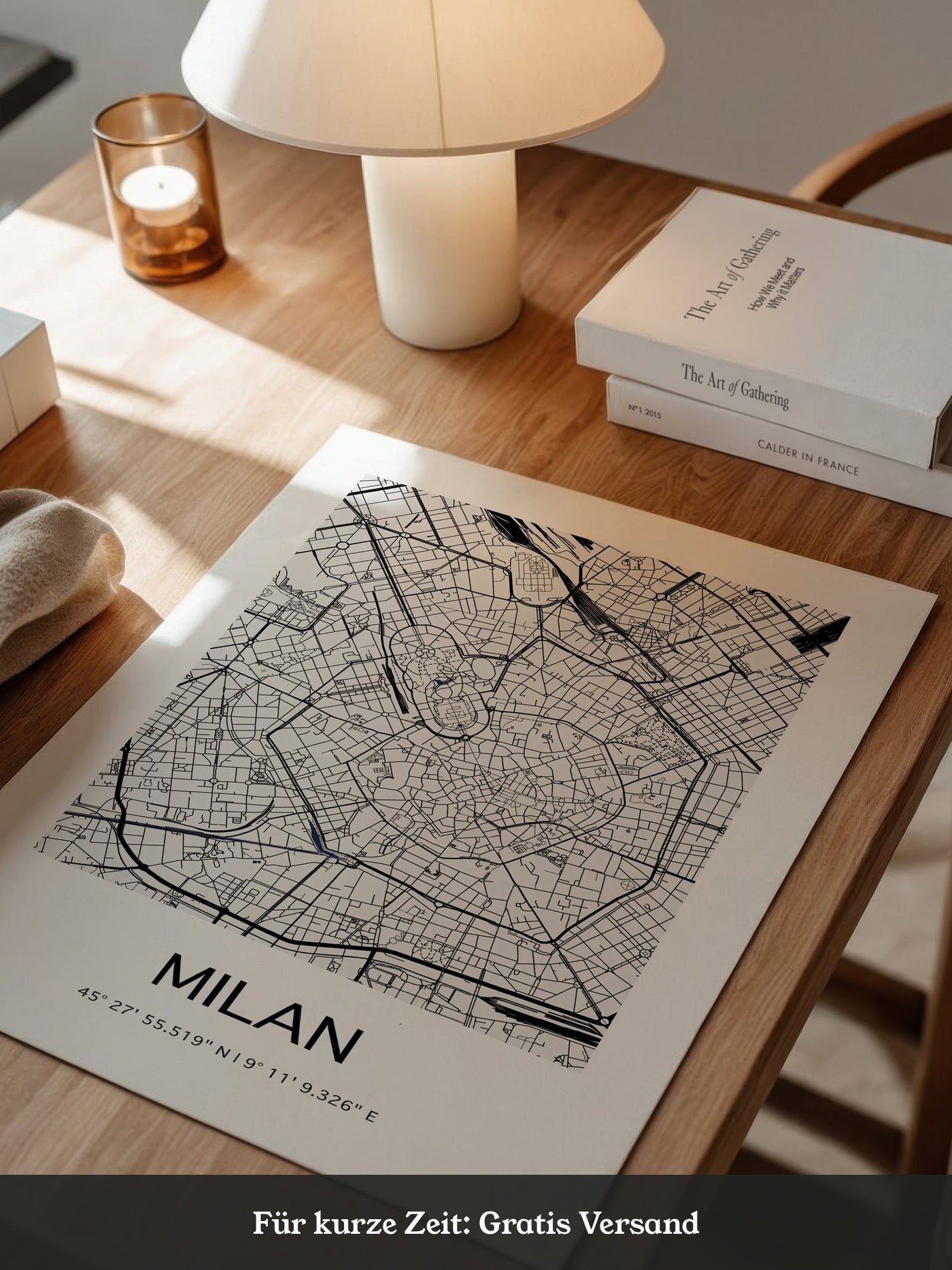 Mailand Stadtplan minimalistisch