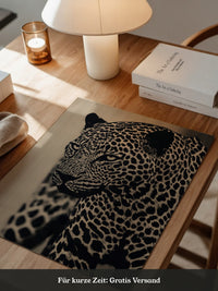 Leopard Nahaufnahme Schwarzbeige