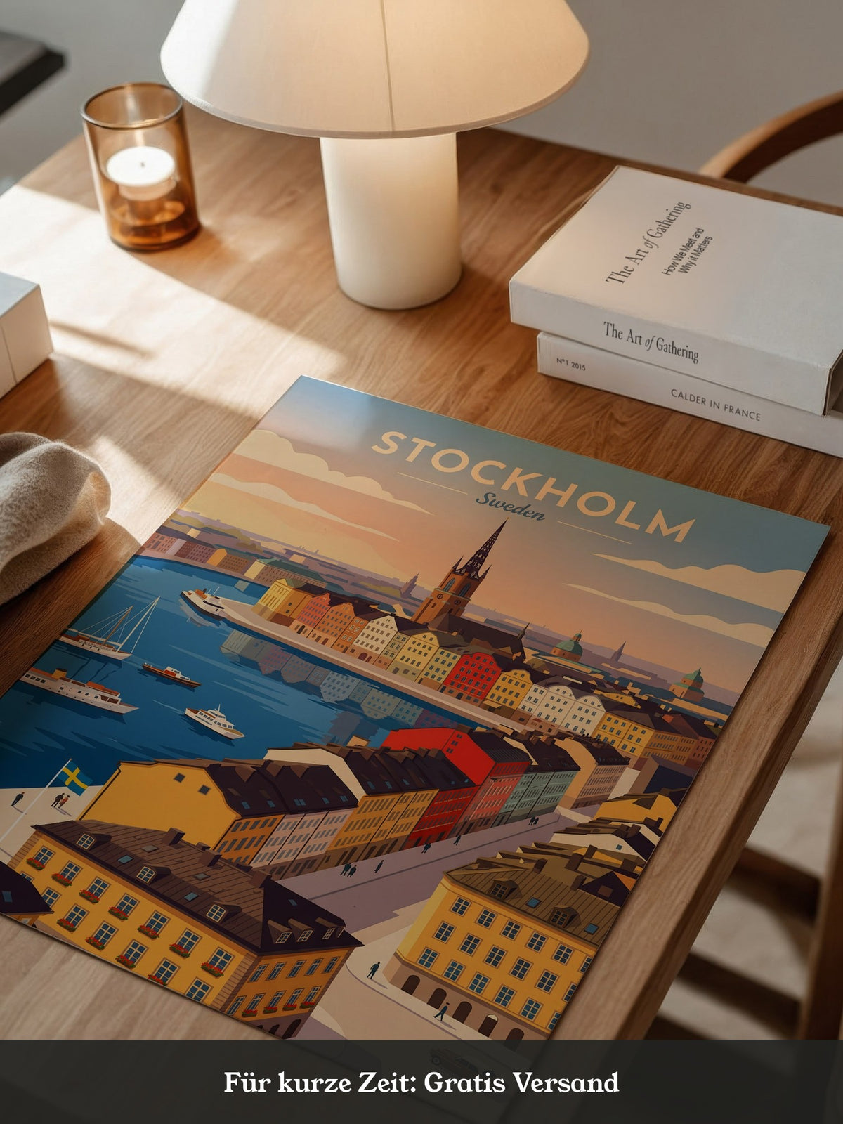 Stockholm Altstadt Skyline Vintage