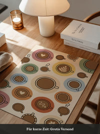 Kaffee Tassen Illustration bunt