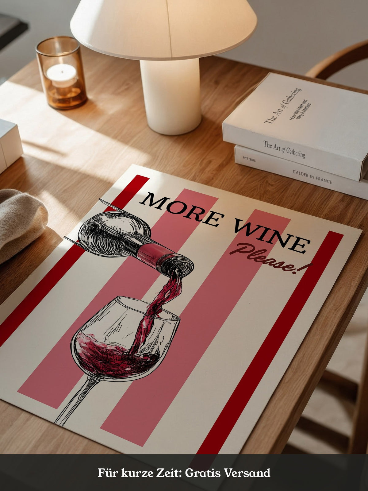 Wein einschenken Rot Streifen
