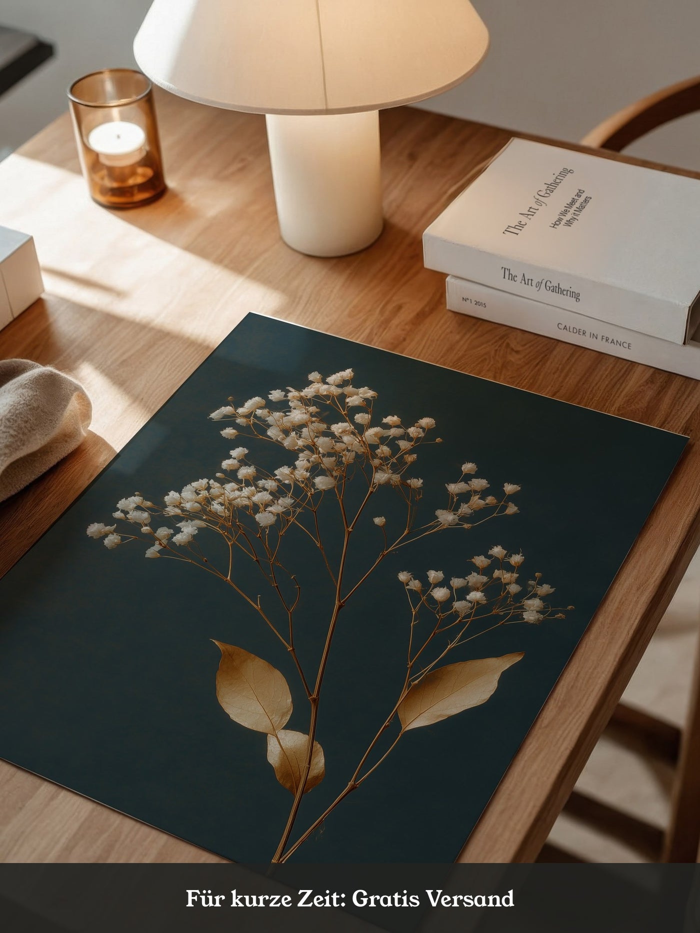 Trockenblumen Goldener Kontrast
