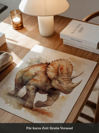 Triceratops Aquarell Kunstwerk