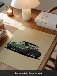 Porsche 911 Grün Retro-Design