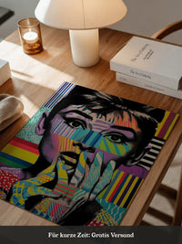 Pop-Art Gesicht Streifenmuster