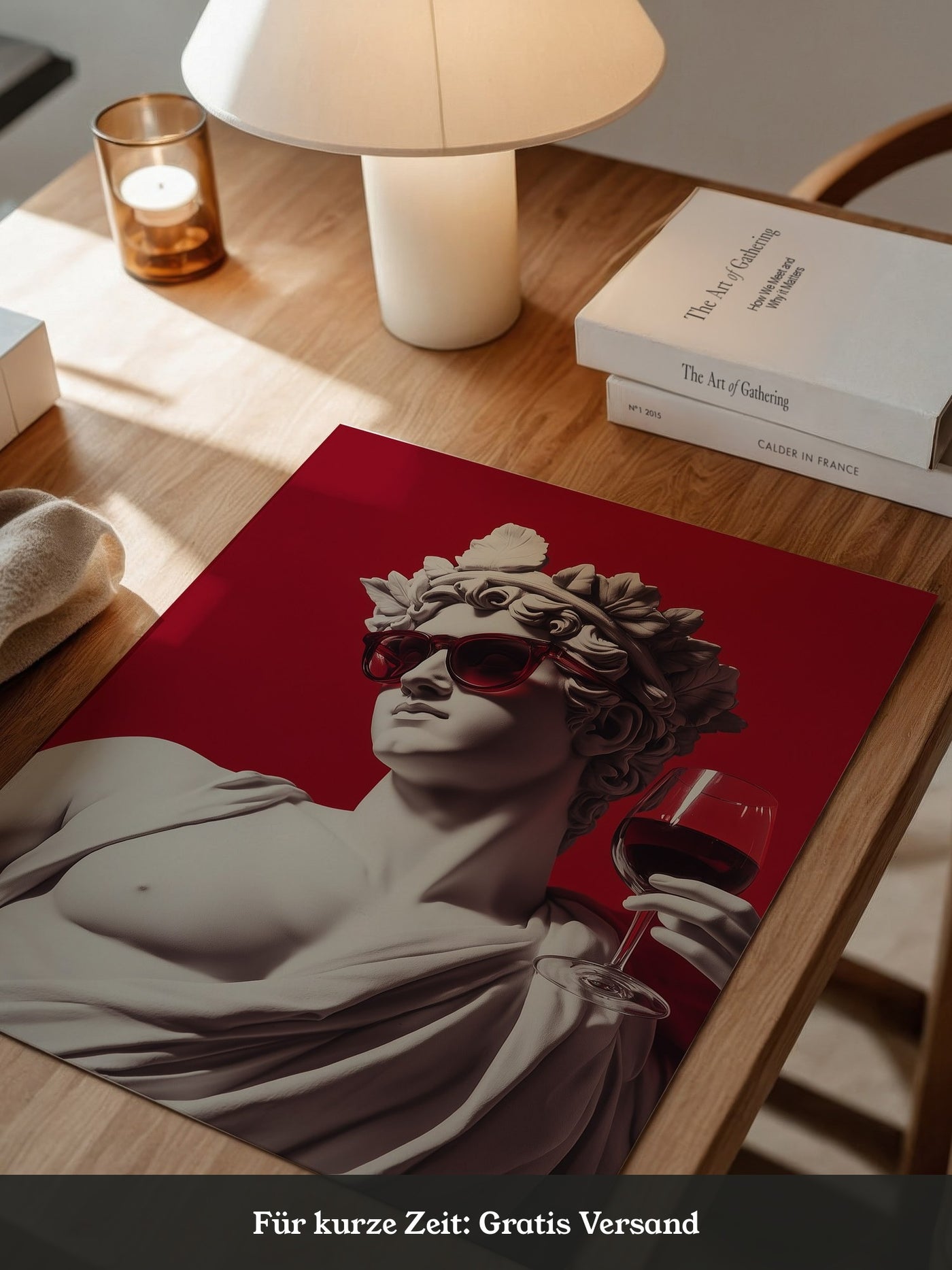 Skulptur Sonnenbrille Rot