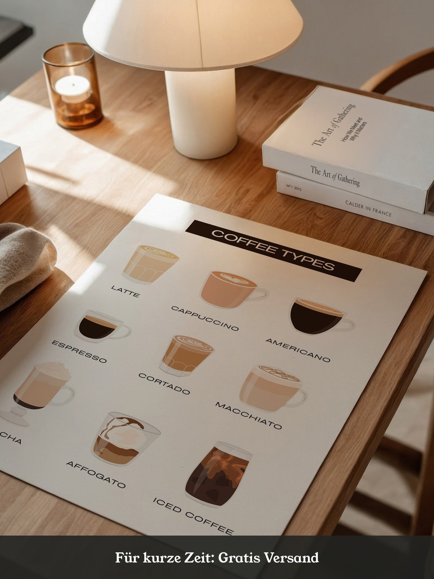 Kaffeevariationen Illustrativ Helles Design