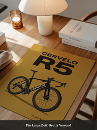 Rennrad schwarz moderne Typografie