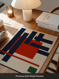 Geometrische Formen Rot Blau