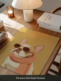 Französische Bulldogge Sonnenbrille Retro