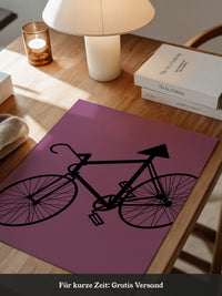Fahrrad Silhouette lila
