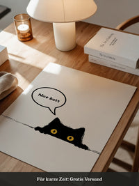 Schwarze Katze Humor Sprechblase