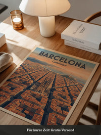 Barcelona Stadtansicht Retro