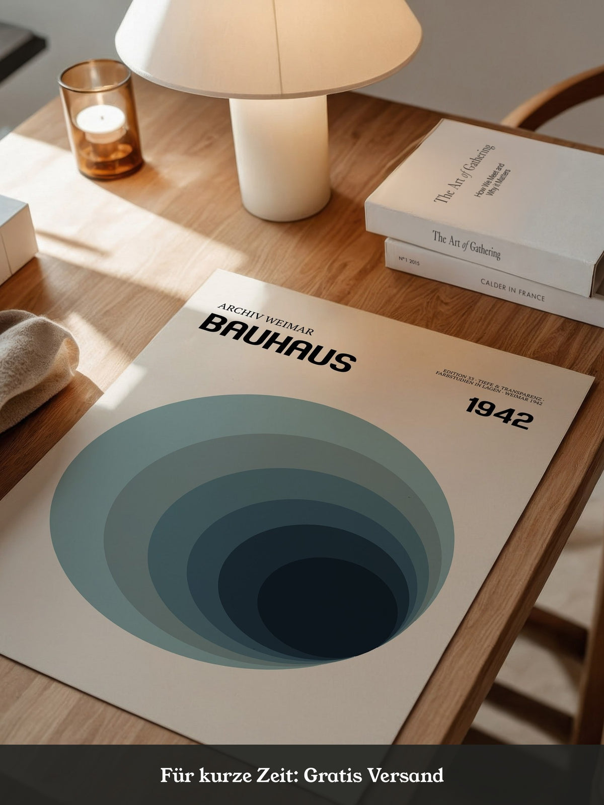 Bauhaus Kreise Blau Abstufung
