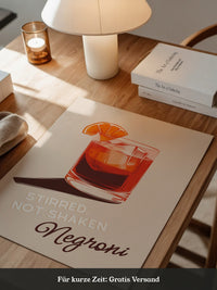 Negroni Cocktail Illustration Orange