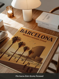 Barcelona Küste Vintage Stil