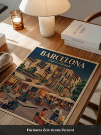 Barcelona Café Leben Retro-Charme