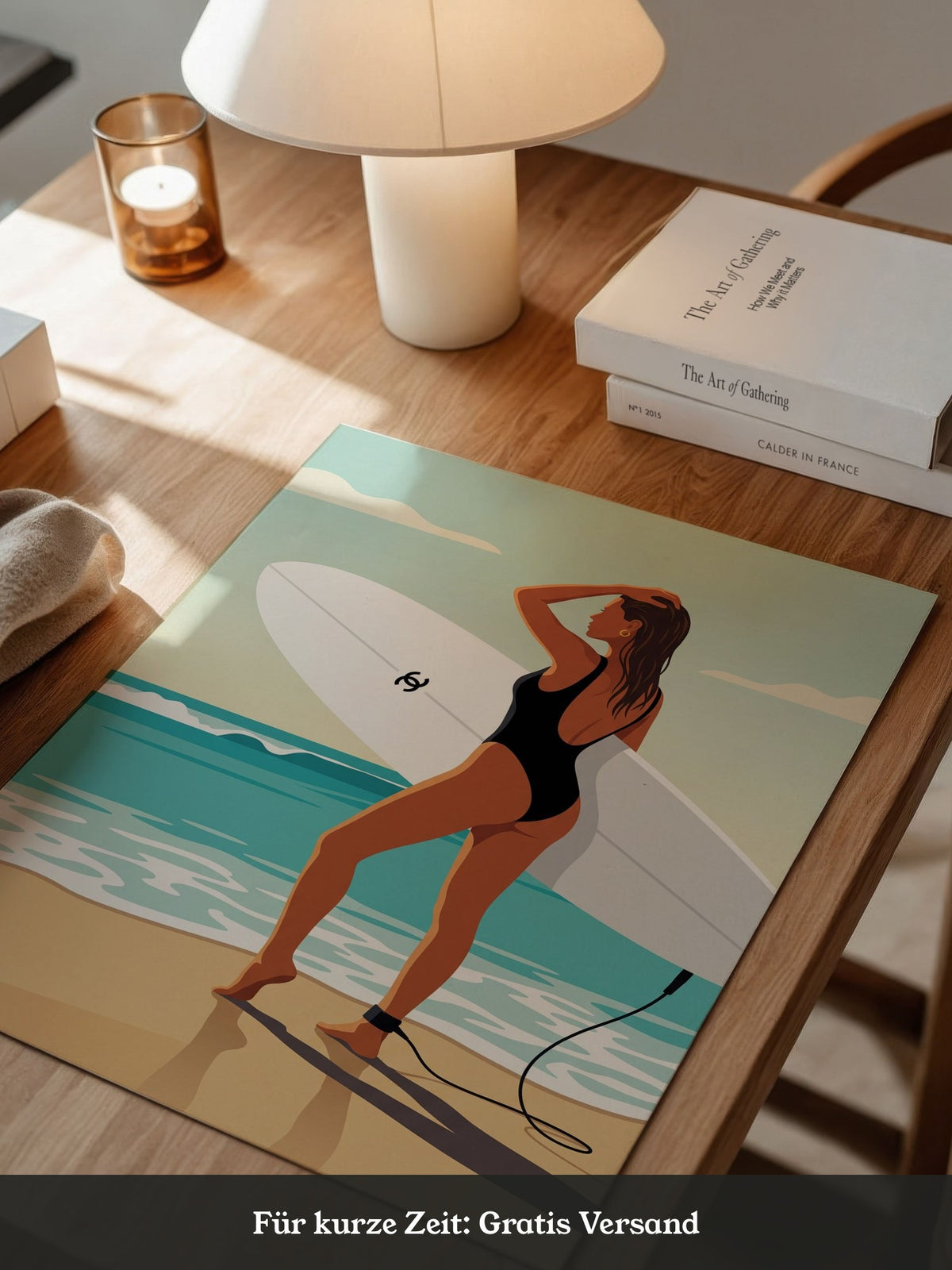 Surferin Strand Illustration