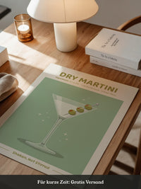 Martiniglas Oliven Shaken Glanz