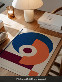 Geometrische Formen Blau Orange
