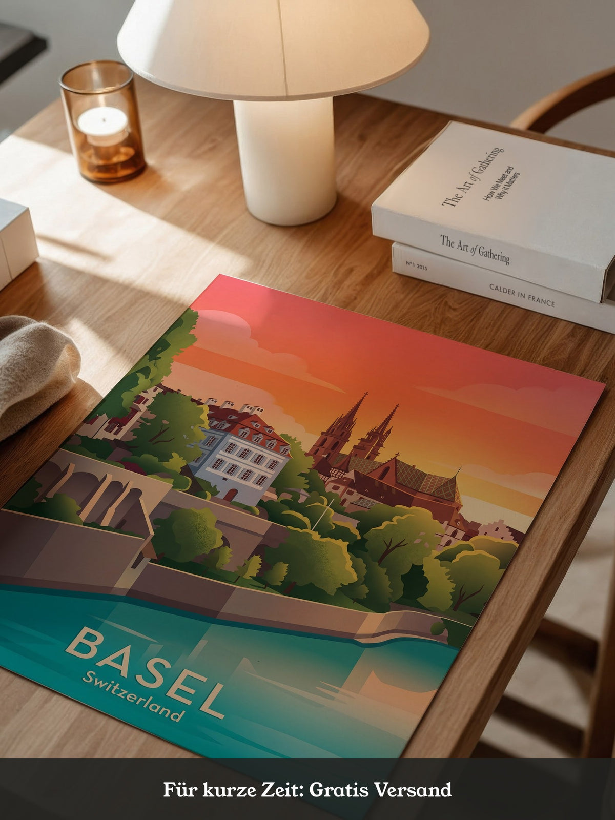 Basel Abendrot Architektur