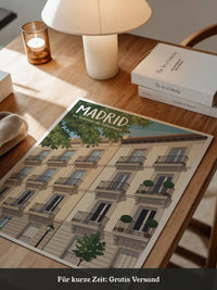 Madrid Balcone Illustration
