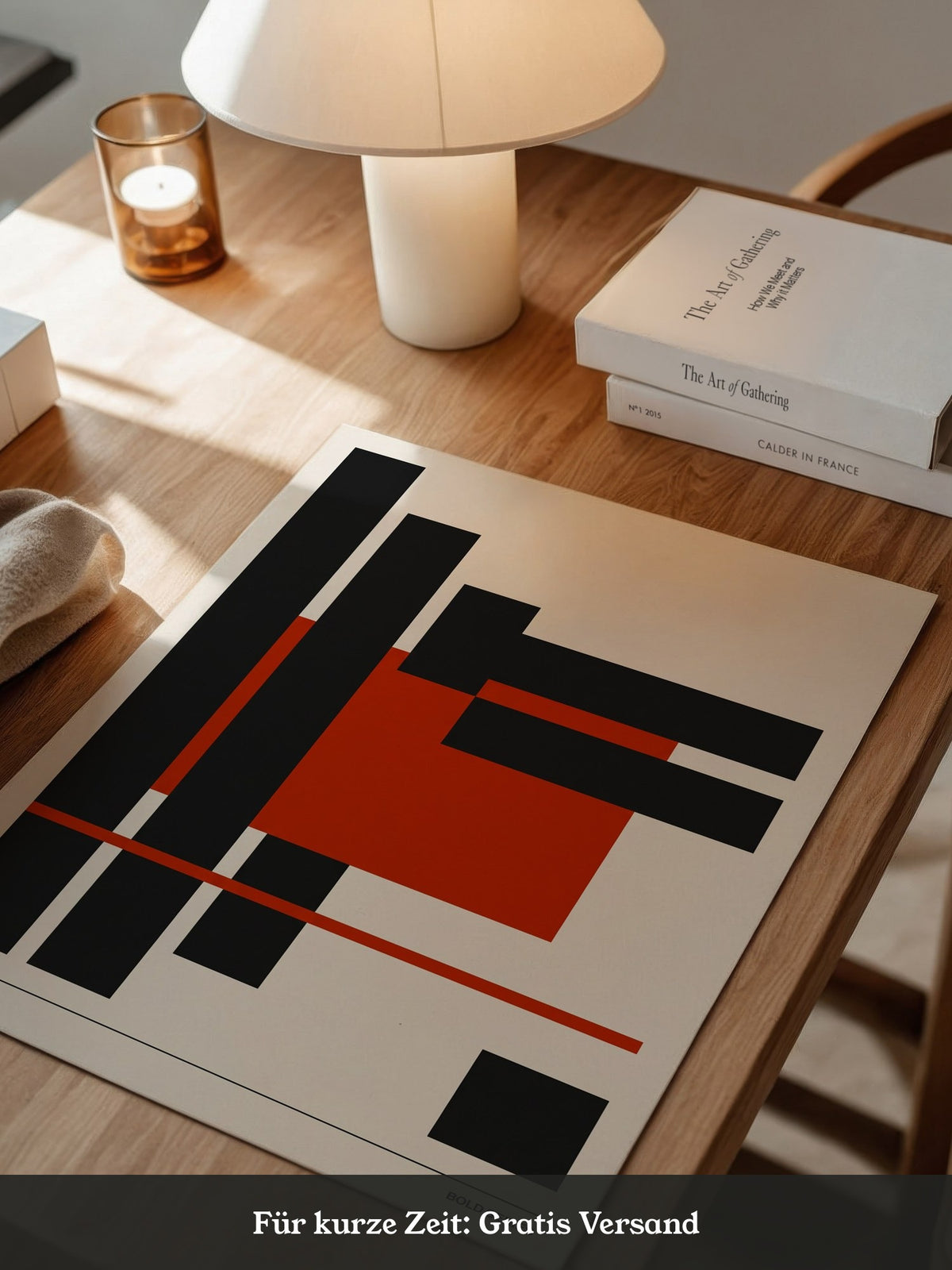 Rote Rechtecke Abstrakt Design