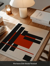 Rote Rechtecke Abstrakt Design