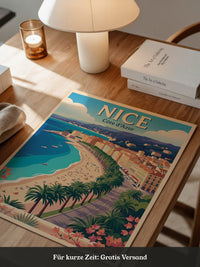 Nice Strand Promenade Retro-Design