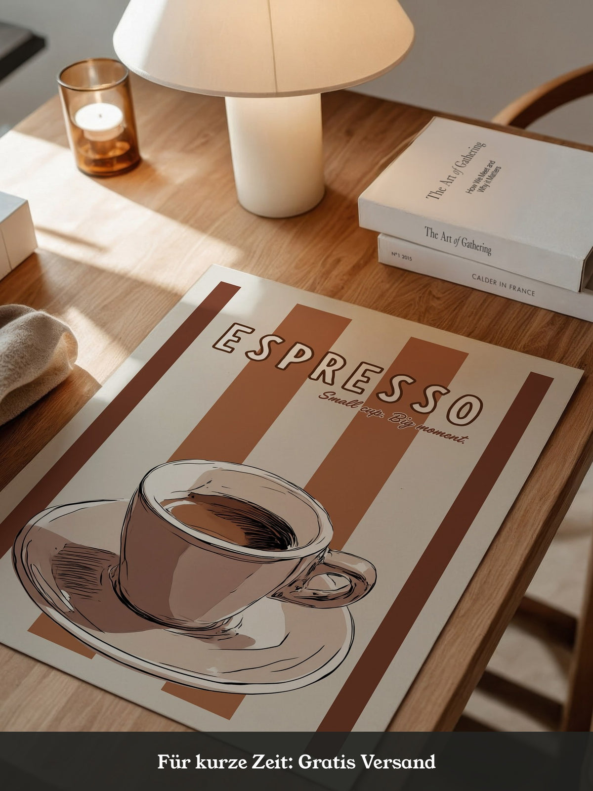 Espresso Tasse Retro-Streifen