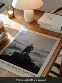 Wanderer Nebelmeer Romantische Landschaft