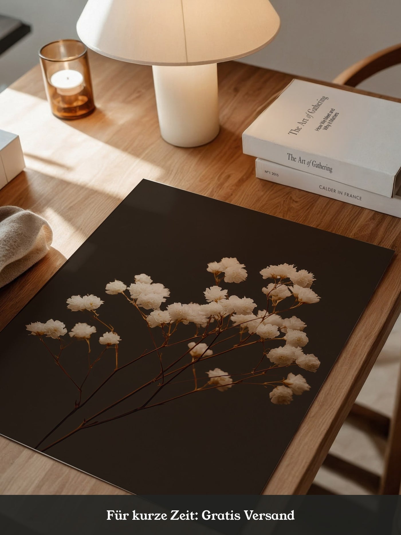 Weiße Blüten Zweige Minimalistisch