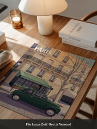 Pariser Oldtimer Grün Illustration