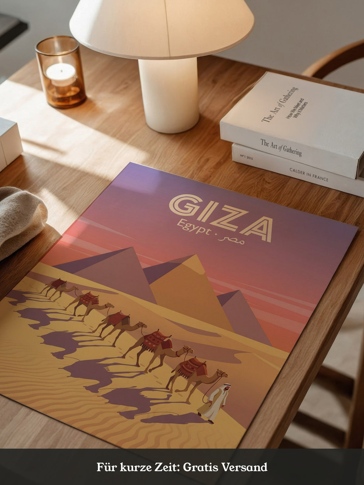 Giza Pyramiden Kamelkarawane