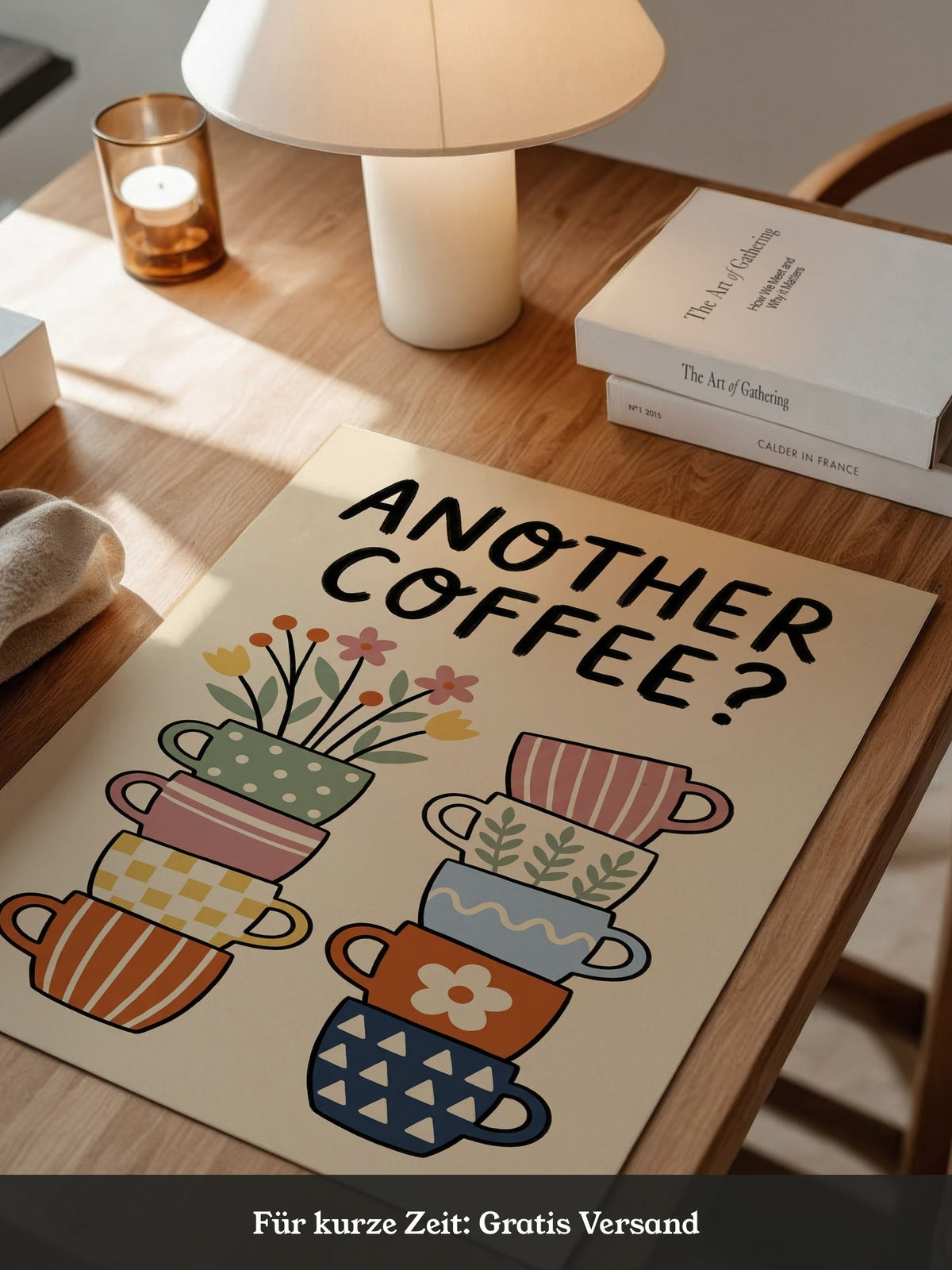 Kaffeetassen Illustration Bunt