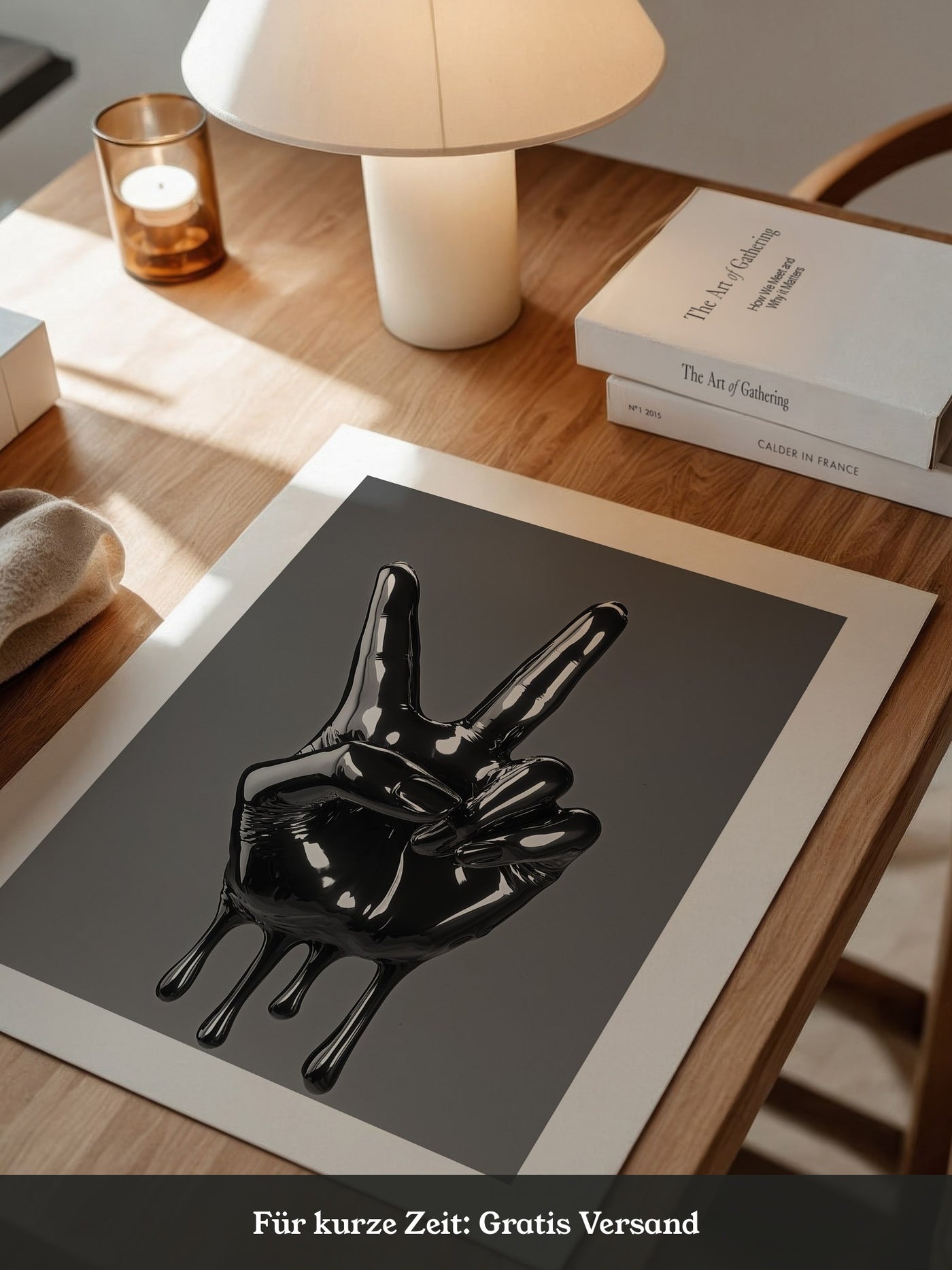 Schwarze Hand flüssig