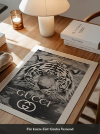 Tiger Porträt Schwarzweiß